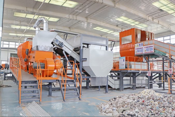 중국 허난성 섬유 폐기물 처리 프로젝트용 풍선식 분리기